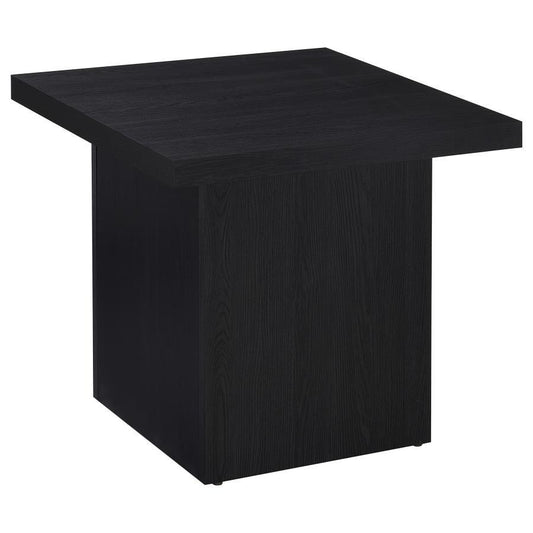 Devar - Square Engineered Laminate End Side Table - Black End Tables by Coaster Fine Furniture - Walls Furniture & Mattress