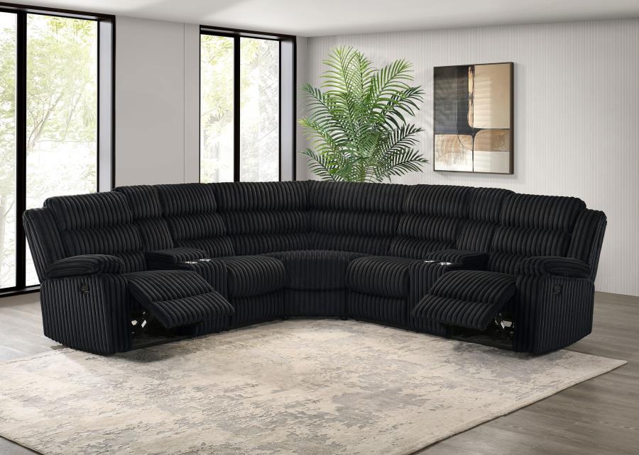 Atkinson - Upholstered Reclining Sectional Sofa Reclining Sectionals by Coaster Fine Furniture - Walls Furniture & Mattress