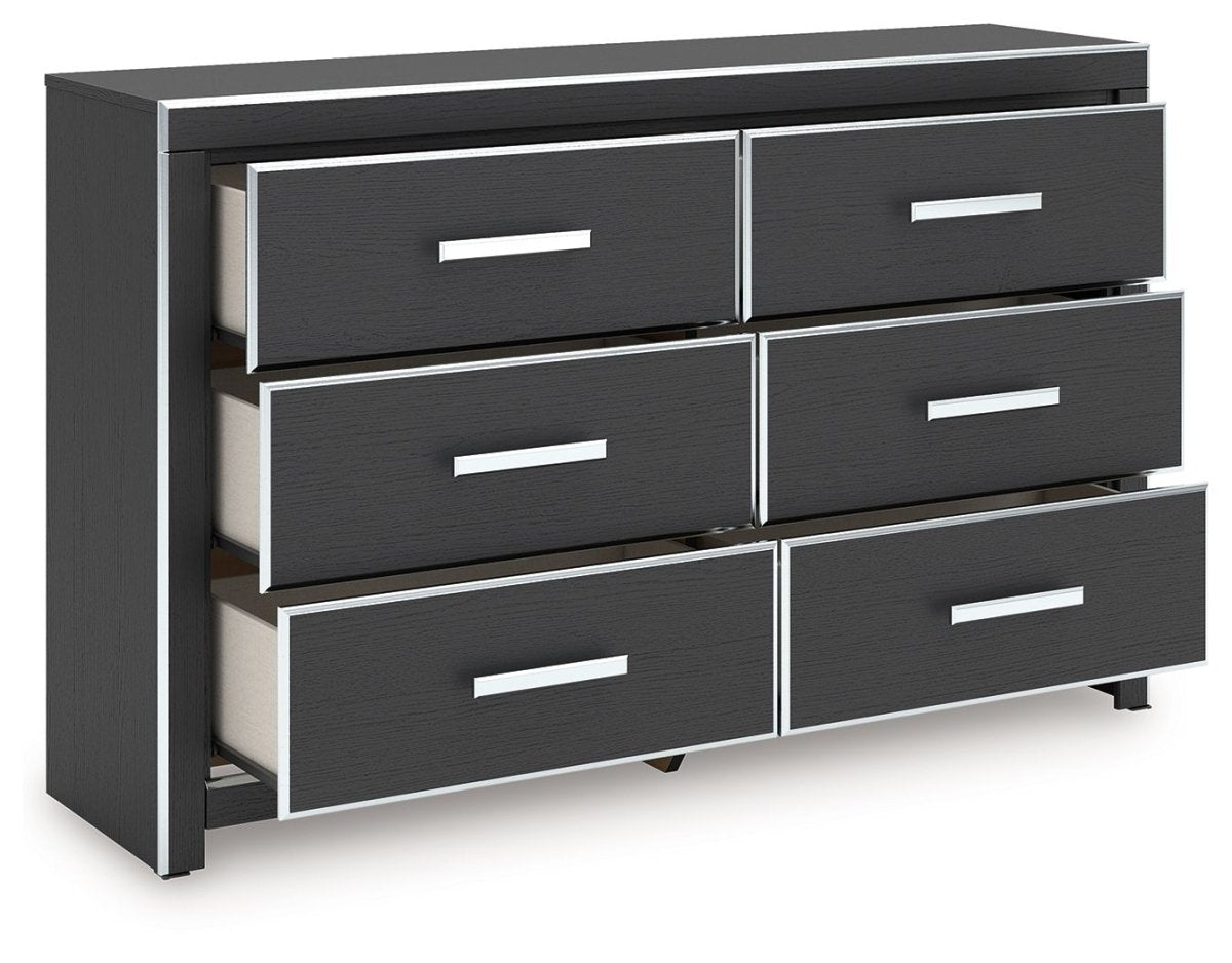 Zuraleus - Black - Six Drawer Dresser Dressers by Signature Design by Ashley® - Walls Furniture & Mattress