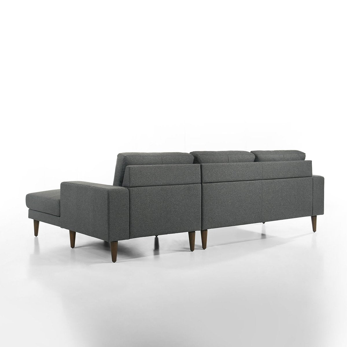 Vale - 2 Piece Chaise Sectional - Gray Stationary Sectionals by New Classic - Walls Furniture & Mattress
