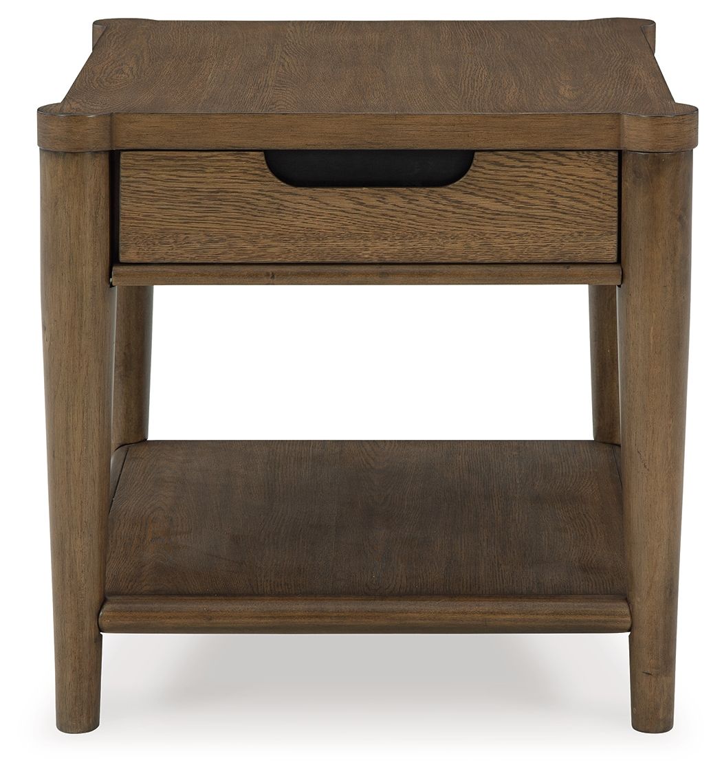 Roanhowe - Rectangular End Table - Brown End Tables by Signature Design by Ashley® - Walls Furniture & Mattress