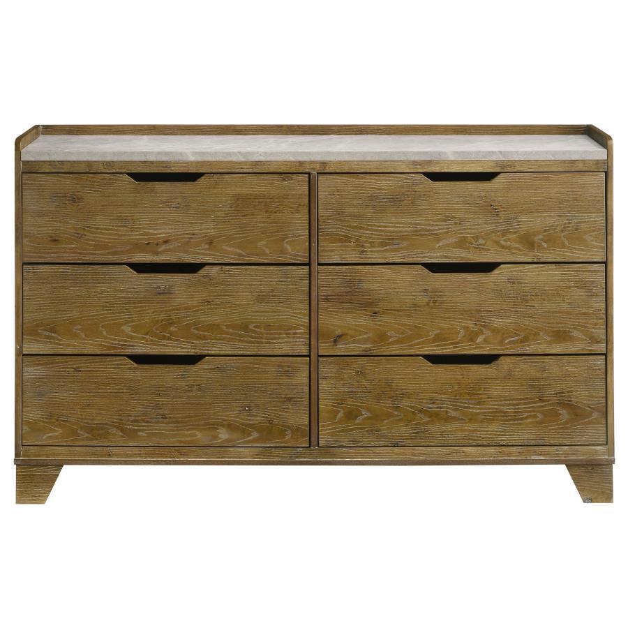 Henderson - 6 - Drawer Bedroom Dresser Cabinet Dressers by Coaster Fine Furniture - Walls Furniture & Mattress