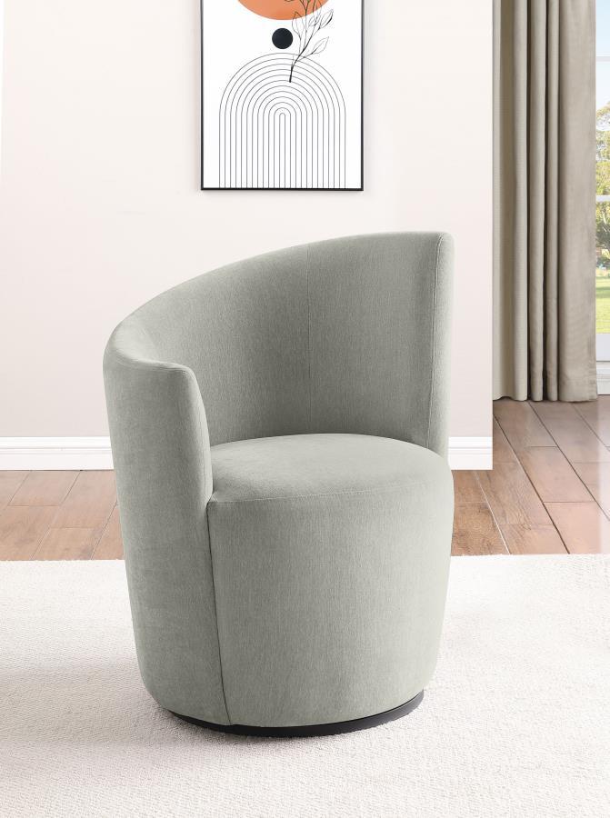 Nueva - Upholstered Swivel Chair Curved Backrest Swivel Chairs by Coaster Fine Furniture - Walls Furniture & Mattress