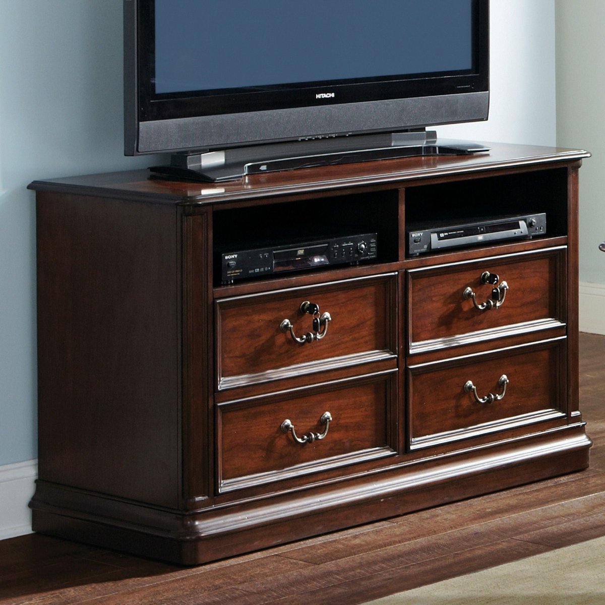 Brayton Manor - Jr Executive Media Lateral File - Dark Brown Filing Cabinets by Liberty Furniture - Walls Furniture & Mattress