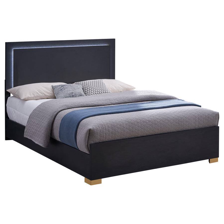 Marceline - Wood LED Panel Bed Panel Beds by Coaster Fine Furniture - Walls Furniture & Mattress