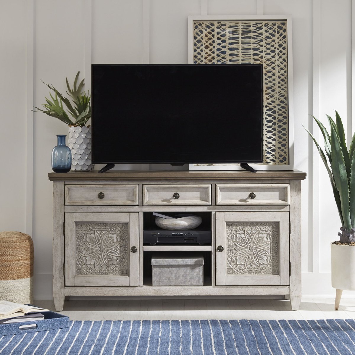 Heartland - Tile TV Console TV Stands by Liberty Furniture - Walls Furniture & Mattress