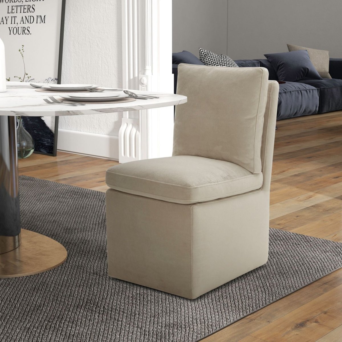 Accent Dining - Accent Dining Chair With Casters Side Chairs by Liberty Furniture - Walls Furniture & Mattress