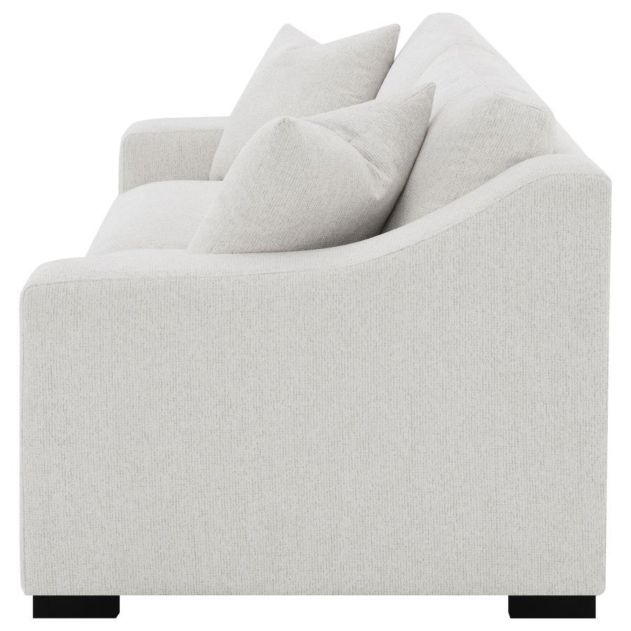 Ashlyn - Fabric Upholstered Track Arm Sofa - Sand Stationary Sofas by Coaster Fine Furniture - Walls Furniture & Mattress