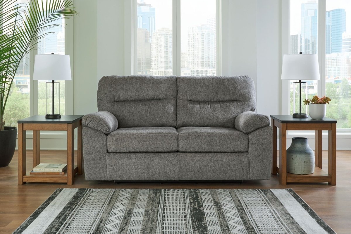 Bindura - Glider Loveseat - Mineral Stationary Loveseats by Signature Design by Ashley® - Walls Furniture & Mattress