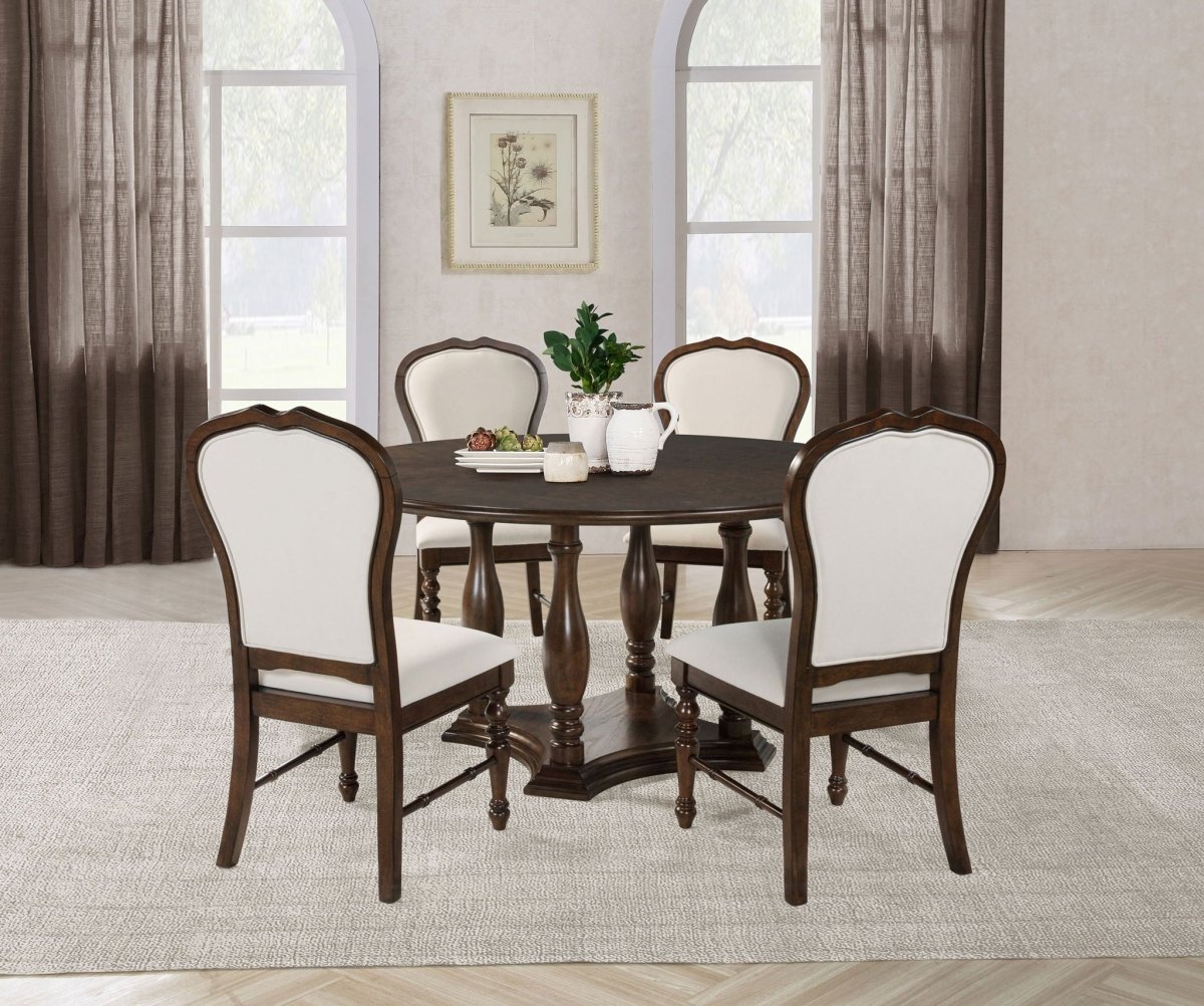 Landon - Round Dining Table Set 5 Piece Dining Room Sets by Coaster Fine Furniture - Walls Furniture & Mattress