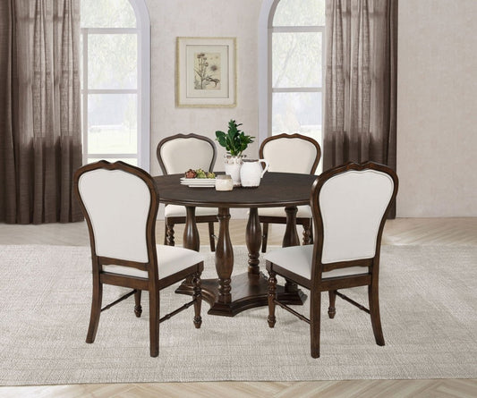Landon - Round Dining Table Set 5 Piece Dining Room Sets by Coaster Fine Furniture - Walls Furniture & Mattress