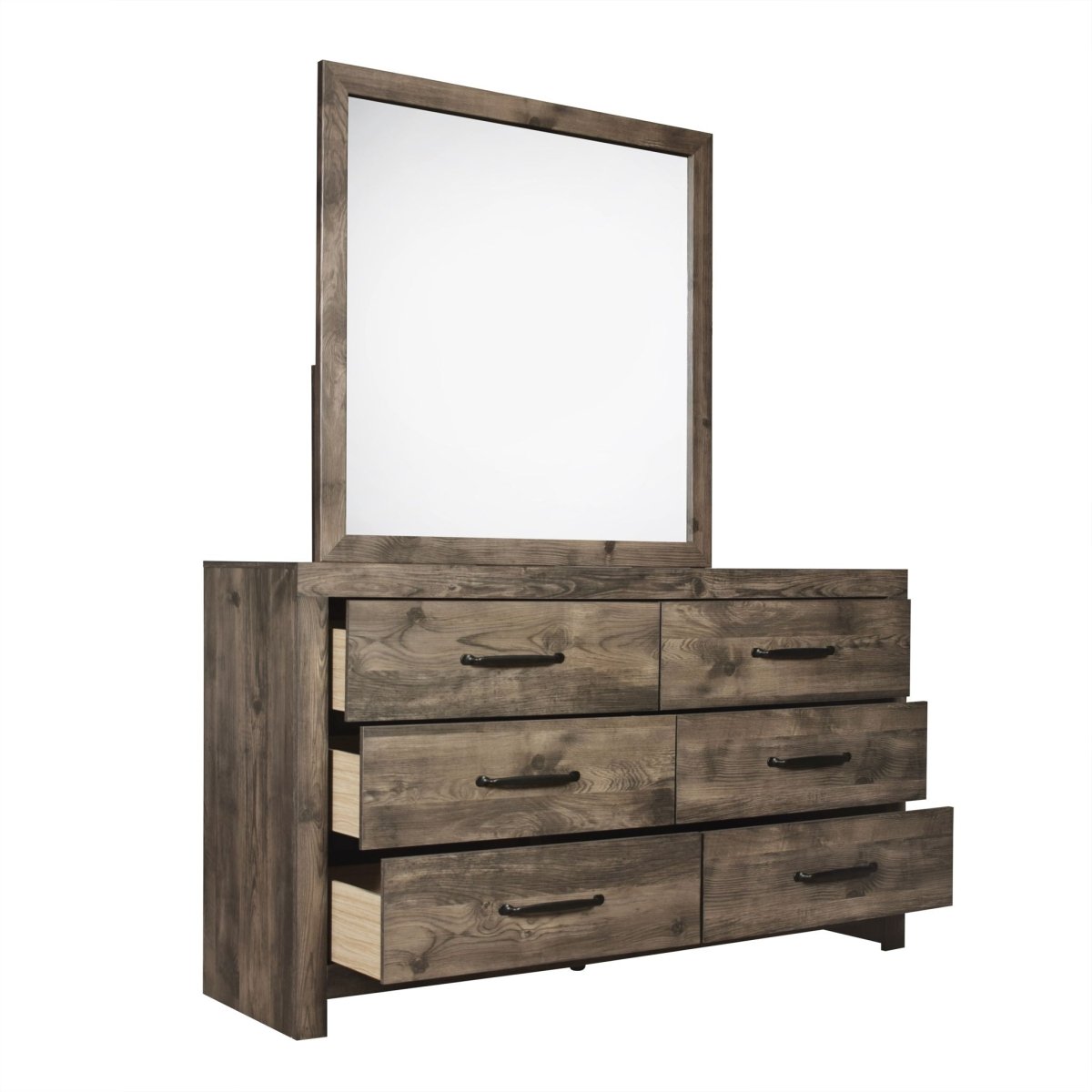 Misty - 2 Piece Dresser & Mirror Set - Gray / Beige Dresser & Mirror by New Classic - Walls Furniture & Mattress