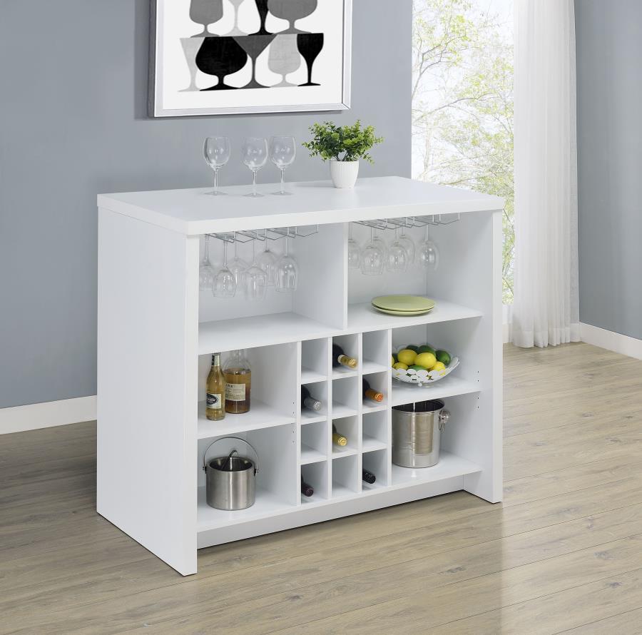 Topanga - Engineered Wood Freestanding Home Bar Home Bars by Coaster Fine Furniture - Walls Furniture & Mattress