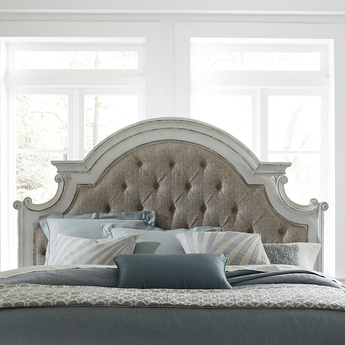 Magnolia Manor - Uph Panel Headboard Upholstered Headboards by Liberty Furniture - Walls Furniture & Mattress