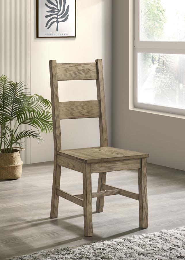 Cardova - Solid Wood Dining Side Chair (Set of 2) - Vineyard Oak Chair Sets by Coaster Fine Furniture - Walls Furniture & Mattress