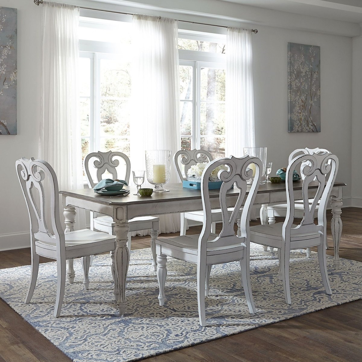 Magnolia Manor - Rectangular Table Set 5 Piece Dining Room Sets by Liberty Furniture - Walls Furniture & Mattress