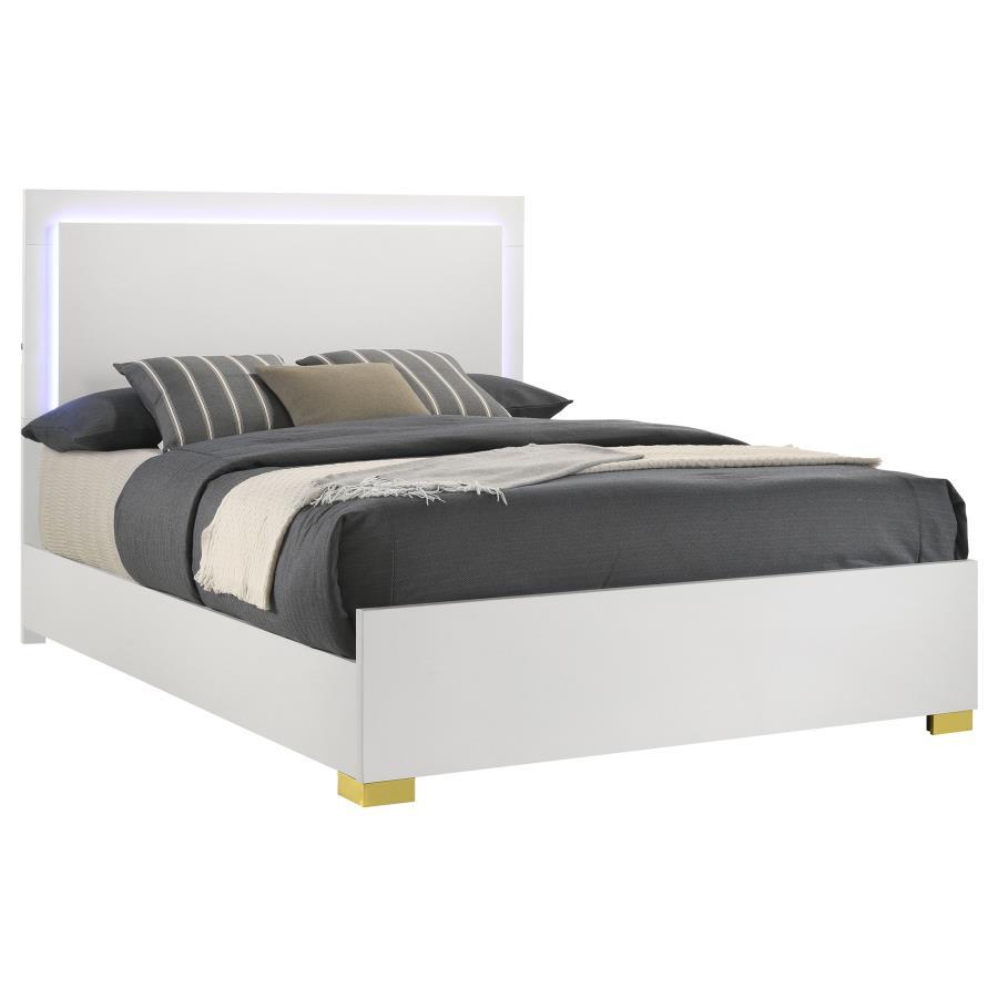 Marceline - Wood LED Panel Bed Panel Beds by Coaster Fine Furniture - Walls Furniture & Mattress
