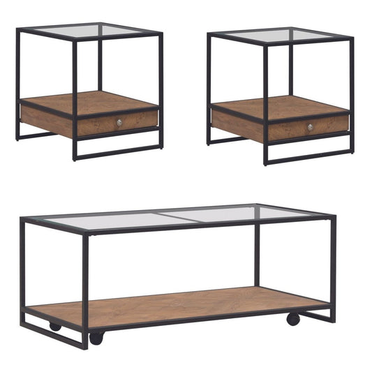 Bedford - 3 Piece Set - Brown Table Sets by Liberty Furniture - Walls Furniture & Mattress