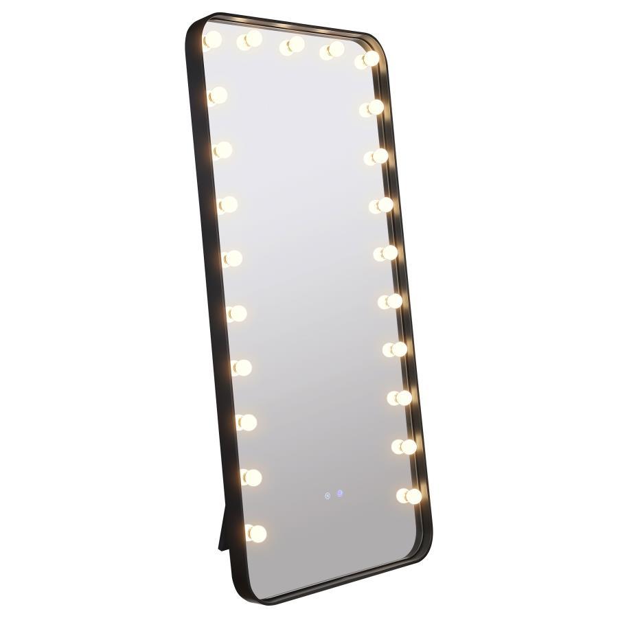 Canton - LED Standing Mirror With Speakers - Black Floor Mirrors by Coaster Fine Furniture - Walls Furniture & Mattress