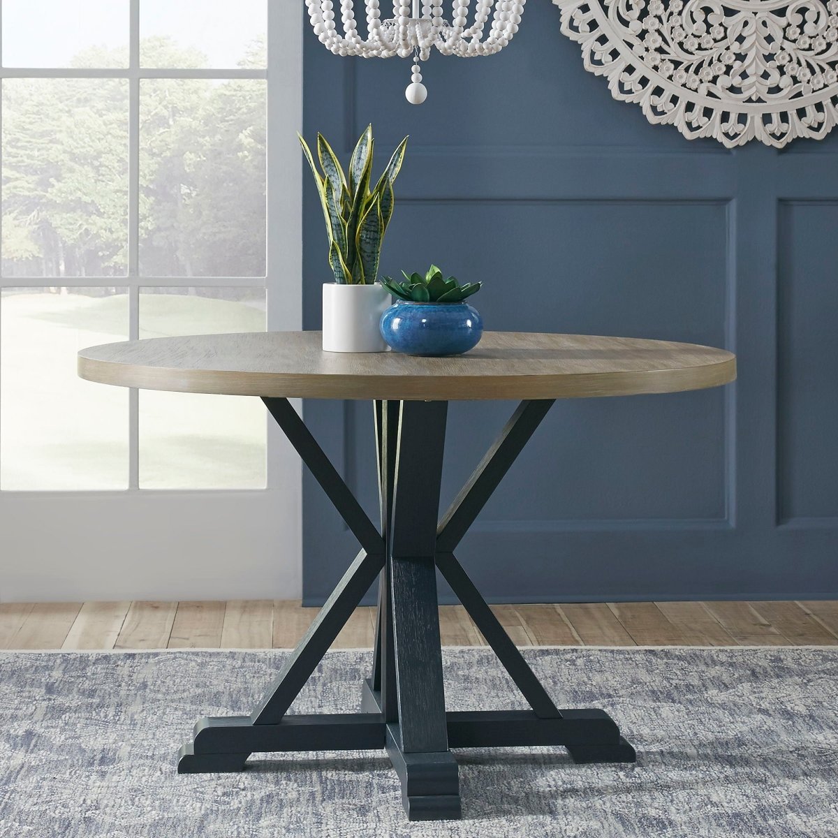 Lakeshore - Single Pedestal Table Dining Tables by Liberty Furniture - Walls Furniture & Mattress