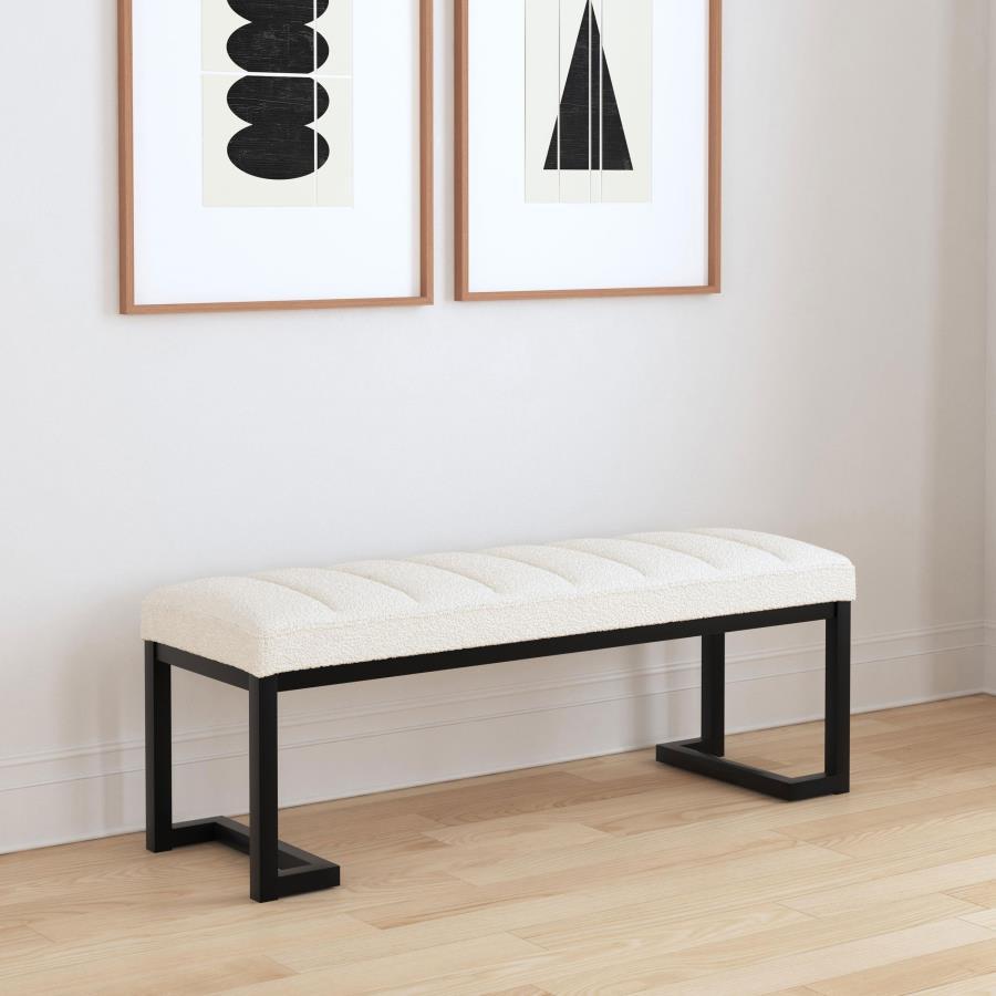 Mesa - Boucle Upholstered Tufted Accent Bench Upholstered Benches by Coaster Fine Furniture - Walls Furniture & Mattress