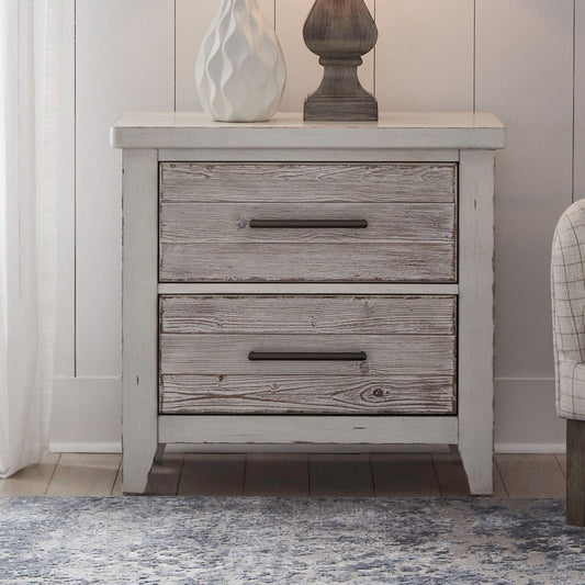 Backroads - Nightstand With Charging Station - White Nightstands w/ Charging Stations by Liberty Furniture - Walls Furniture & Mattress