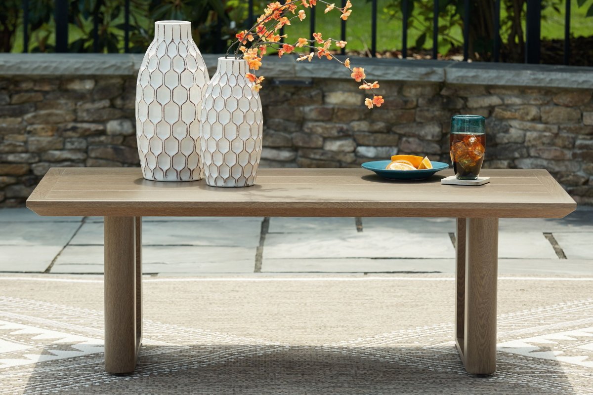 Serene Bay - Rectangular Cocktail Table - Dark Brown Coffee Tables by Signature Design by Ashley® - Walls Furniture & Mattress