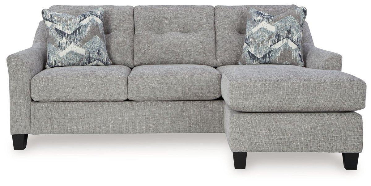 Keenelynn - Sofa Chaise - Nickel Stationary Sofas by Ashley® - Walls Furniture & Mattress