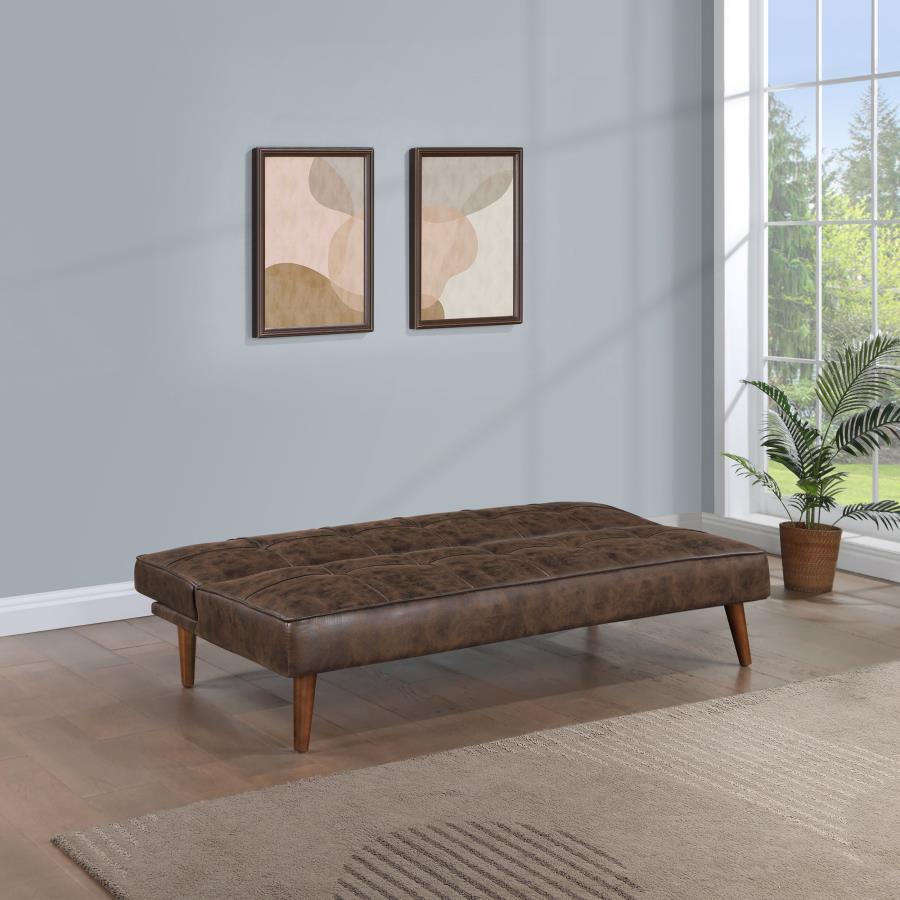 Jenson - Upholstered Tufted Convertible Sofa Bed Futon Sofas by Coaster Fine Furniture - Walls Furniture & Mattress