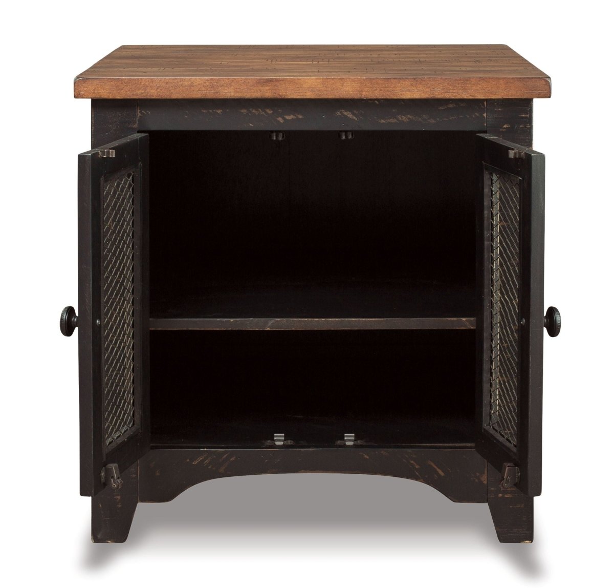 Valebeck - Rectangular End Table - Black / Brown End Tables by Signature Design by Ashley® - Walls Furniture & Mattress