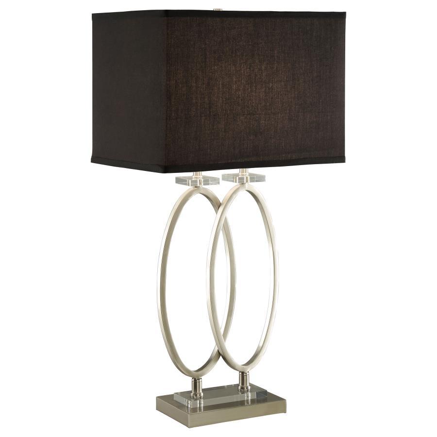 Izuku - Rectangular Shade Table Lamp - Brush Nickel Table Lamps by CoasterEssence - Walls Furniture & Mattress