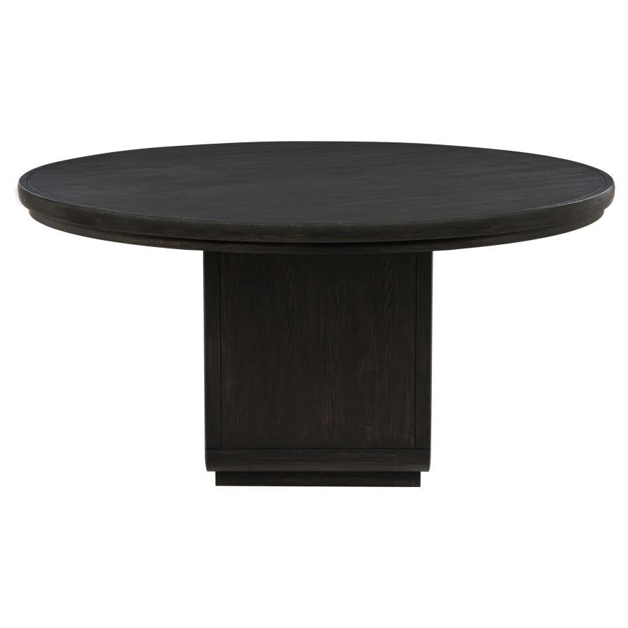 Leandro - 60" Round Dining Table - Burnished Black Dining Tables by Coaster Fine Furniture - Walls Furniture & Mattress