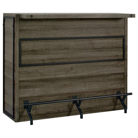 Joe - 5 - Shelf Composite Wood Home Bar Wine Cabinet - Aged Oak Wine Cabinets by CoasterEveryday - Walls Furniture & Mattress
