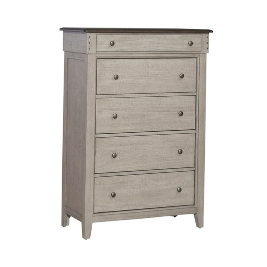 Ivy Hollow - 5 Drawer Chest - White Accent Chests by Liberty Furniture - Walls Furniture & Mattress