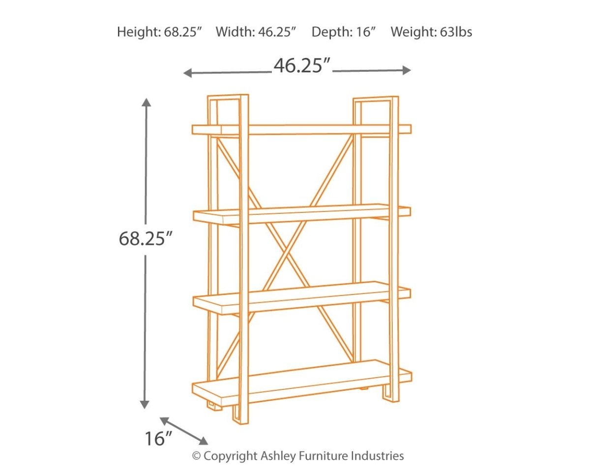 Forestmin - Bookcase - Brown / Black Standard Bookcases by Signature Design by Ashley® - Walls Furniture & Mattress