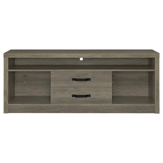 Burke - 2 - Drawer Engineered Wood TV Stand - Gray Driftwood TV Stands by CoasterEssence - Walls Furniture & Mattress