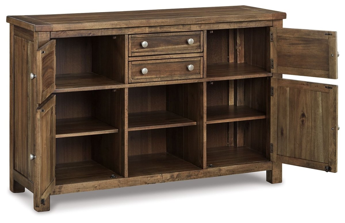 Moriville - Dining Room Server - Grayish Brown Servers by Signature Design by Ashley® - Walls Furniture & Mattress