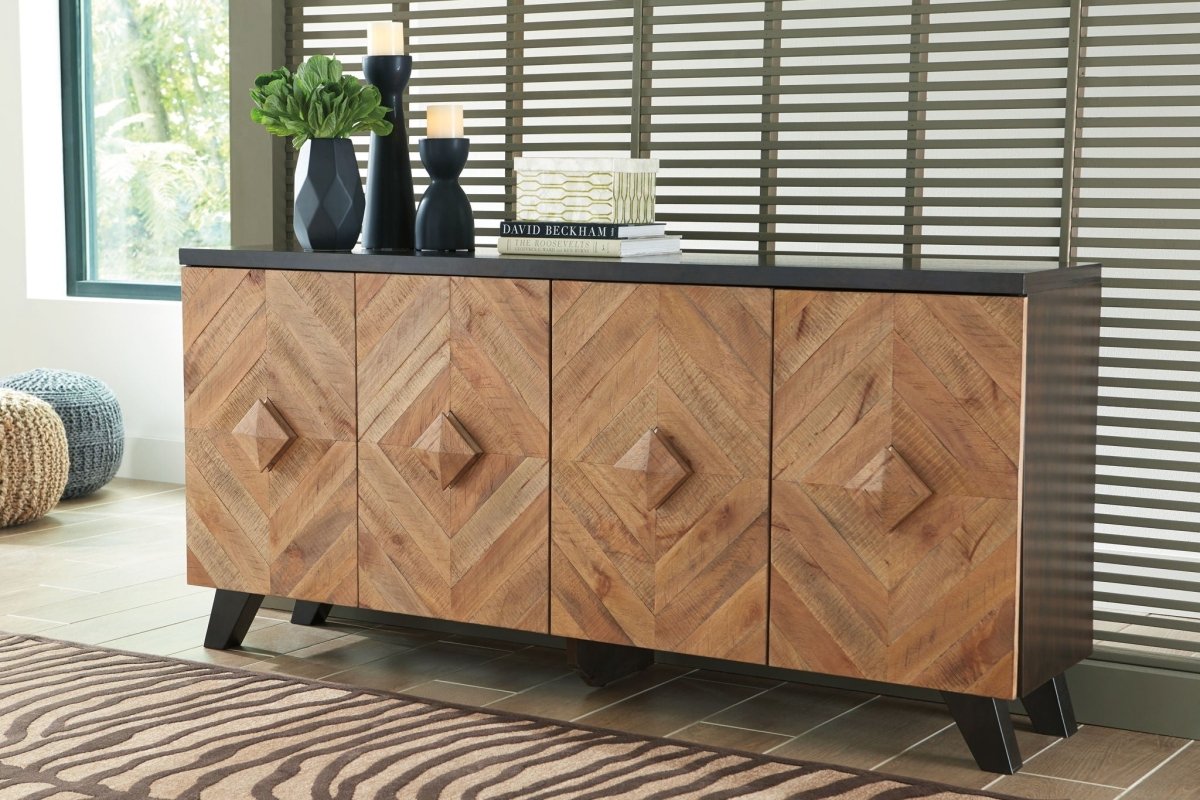 Robin Ridge - Accent Cabinet - Brown / Beige Accent Cabinets by Signature Design by Ashley® - Walls Furniture & Mattress