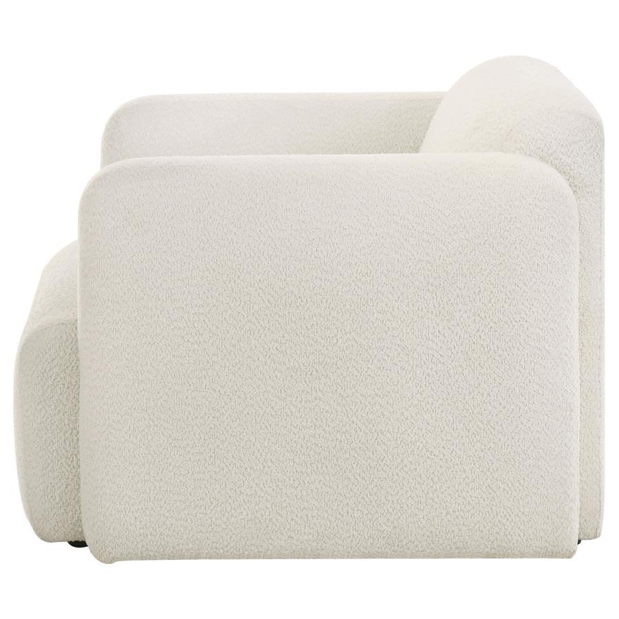 Dorset - Fabric Upholstered Round Track Arm Accent Chair Arm Chairs by Coaster Fine Furniture - Walls Furniture & Mattress
