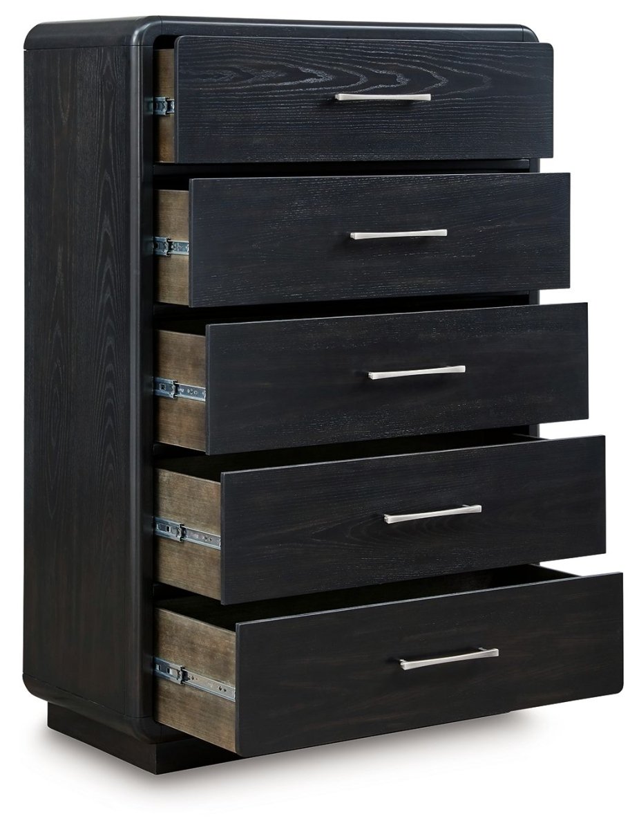 Rowanbeck - Five Drawer Chest - Black Accent Chests by Signature Design by Ashley® - Walls Furniture & Mattress