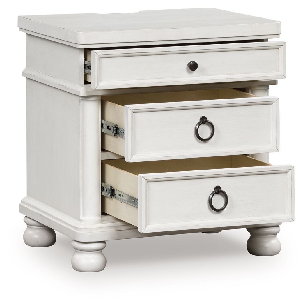 Rowlenstown - Three Drawer Night Stand Nightstands w/ Charging Stations by Signature Design by Ashley® - Walls Furniture & Mattress