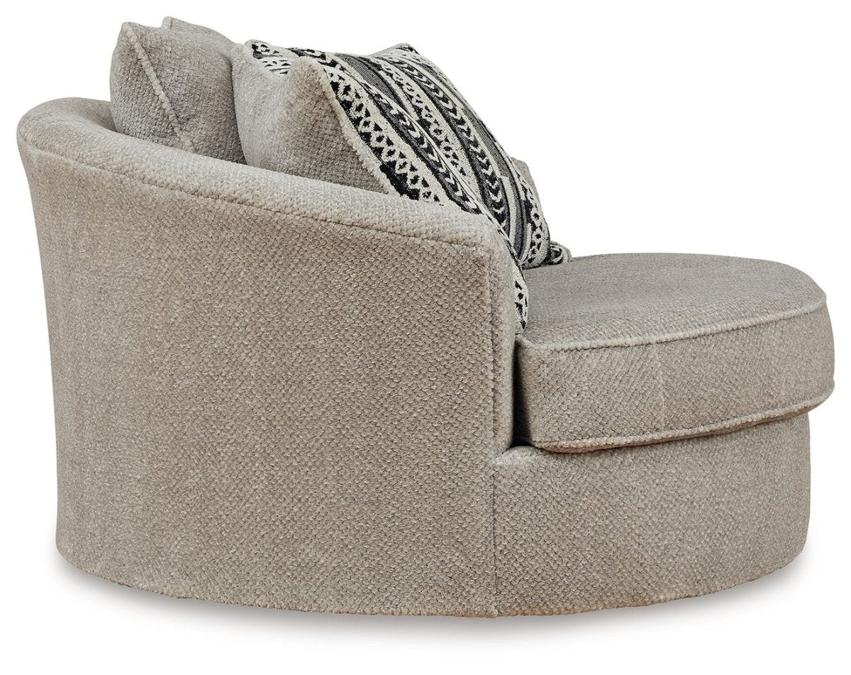 Calnita - Oversized Swivel Accent Chair - Sisal Swivel Chairs by Benchcraft® - Walls Furniture & Mattress