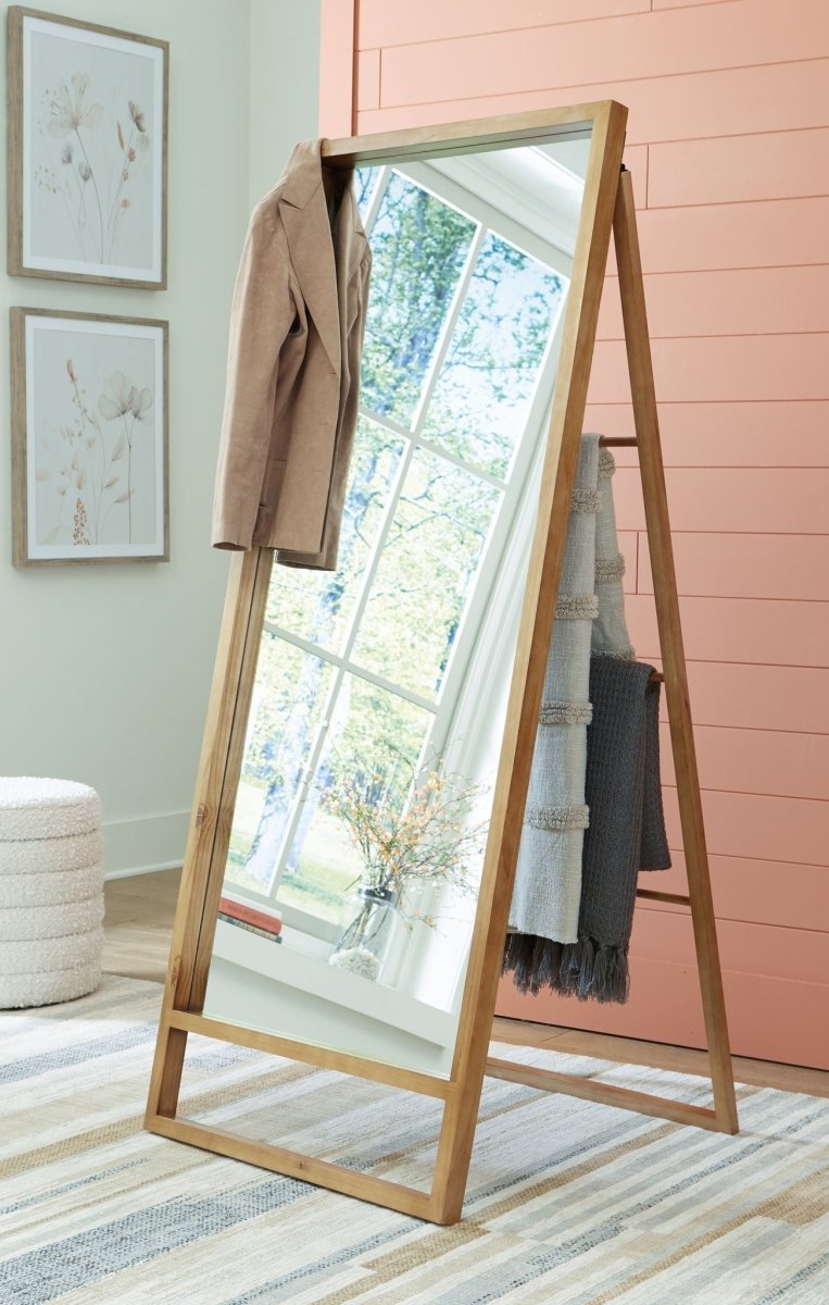 Devford - Floor Mirror - Brown Floor Mirrors by Signature Design by Ashley® - Walls Furniture & Mattress