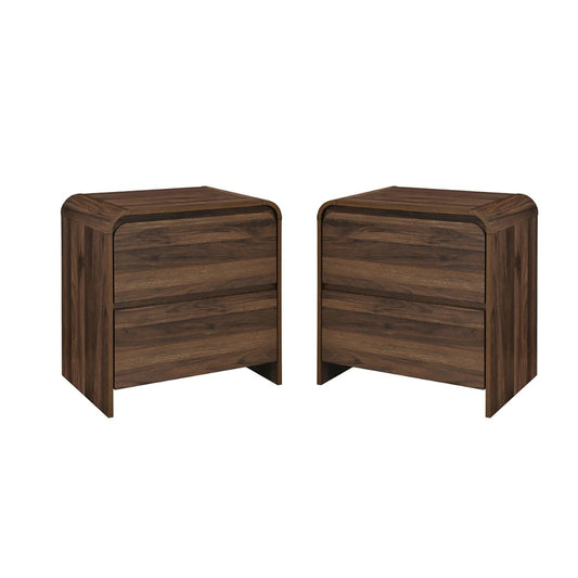 Mara - Two Drawer End Table / Bedside Table (Set of 2) Table Sets by New Classic - Walls Furniture & Mattress