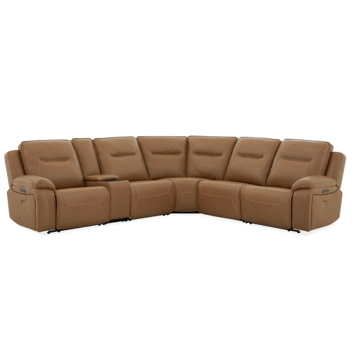 Callihan - 6 Piece Sectional - Brown Reclining Sectionals by Liberty Furniture - Walls Furniture & Mattress