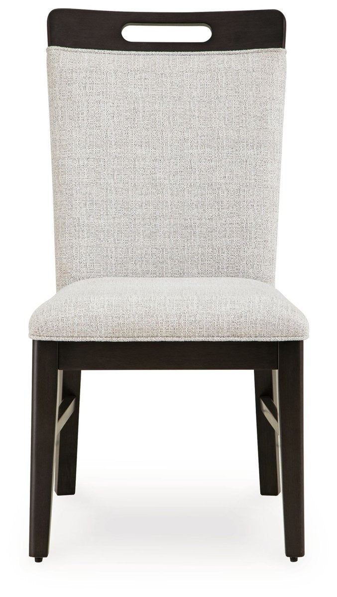 Neymorton - Dining Upholstered Side Chair (Set of 2) - Light Gray / Brown Chair Sets by Signature Design by Ashley® - Walls Furniture & Mattress