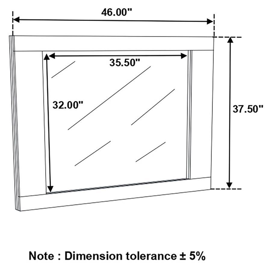 Felicity - Dresser Mirror - White High Gloss Mirrors by CoasterEssence - Walls Furniture & Mattress