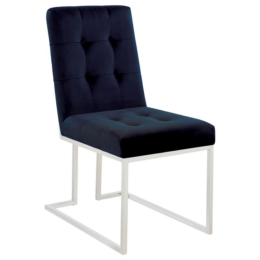 Cisco - Velvet Upholstered Dining Side Chair (Set of 2) Chair Sets by CoasterElevations - Walls Furniture & Mattress