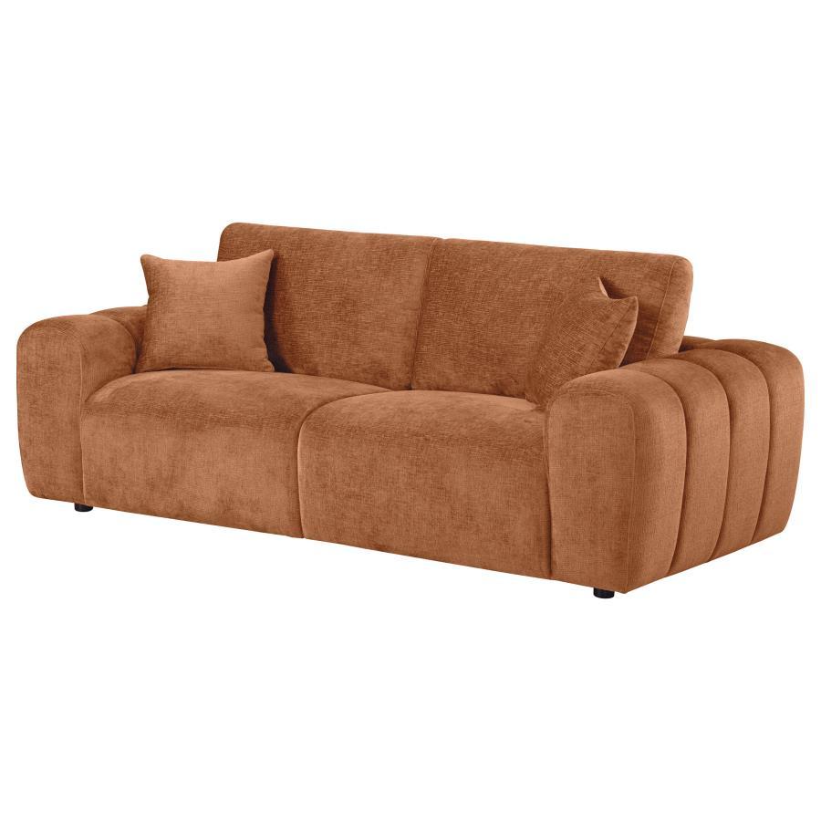 Burnett - Chenille Upholstered Wide Arm Sofa Stationary Sofas by Coaster Fine Furniture - Walls Furniture & Mattress