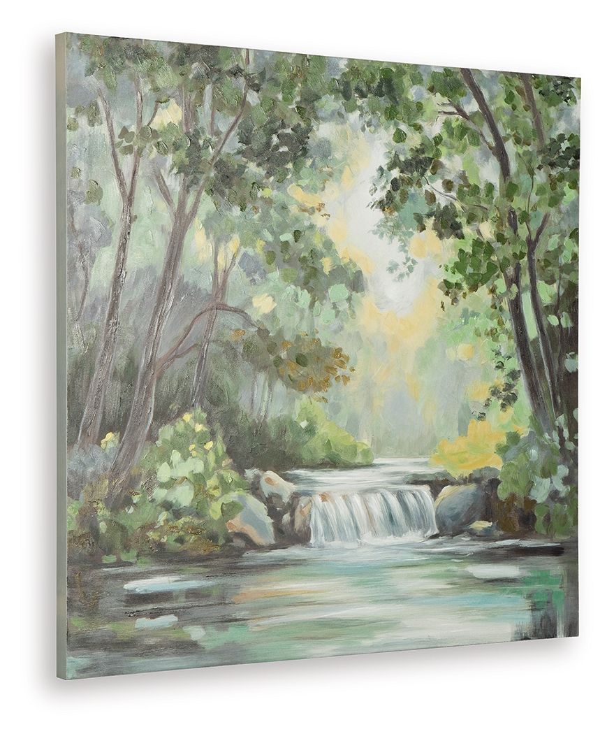 Evermaddick - Wall Art - Green / Gray / White Canvas Art by Signature Design by Ashley® - Walls Furniture & Mattress